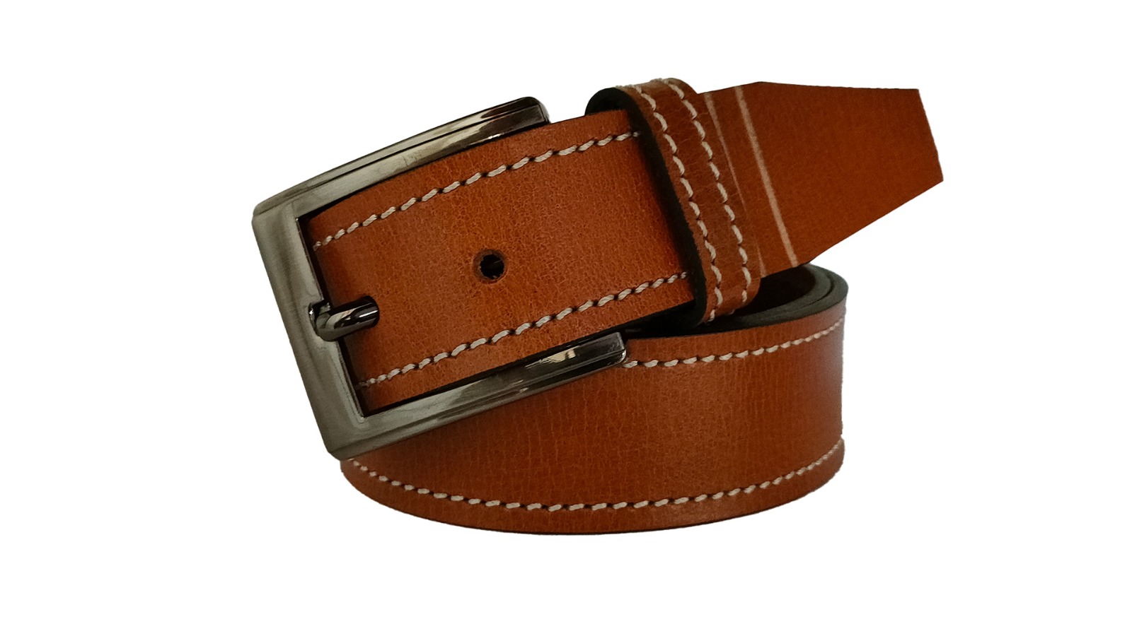 Casual leather belt close-up view 6