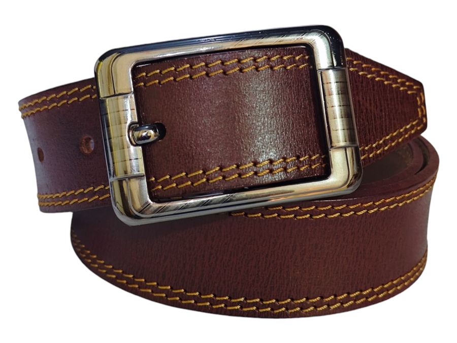 Mens Leather Belts – full-grain belt with classic buckle