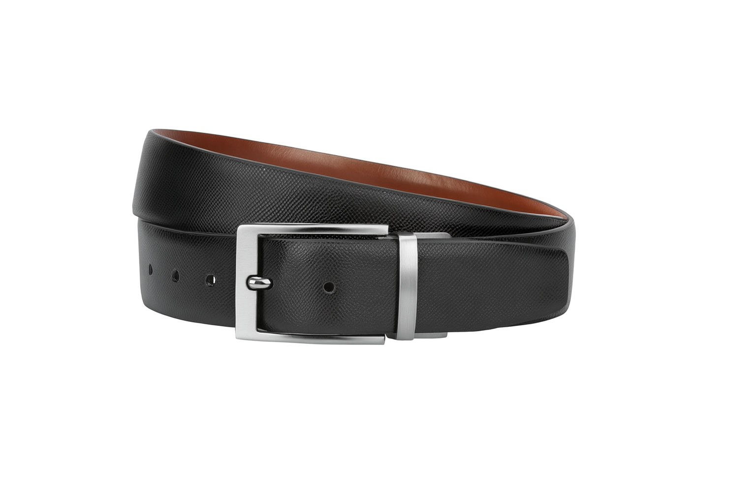 Reversible leather belt dual-tone view 2