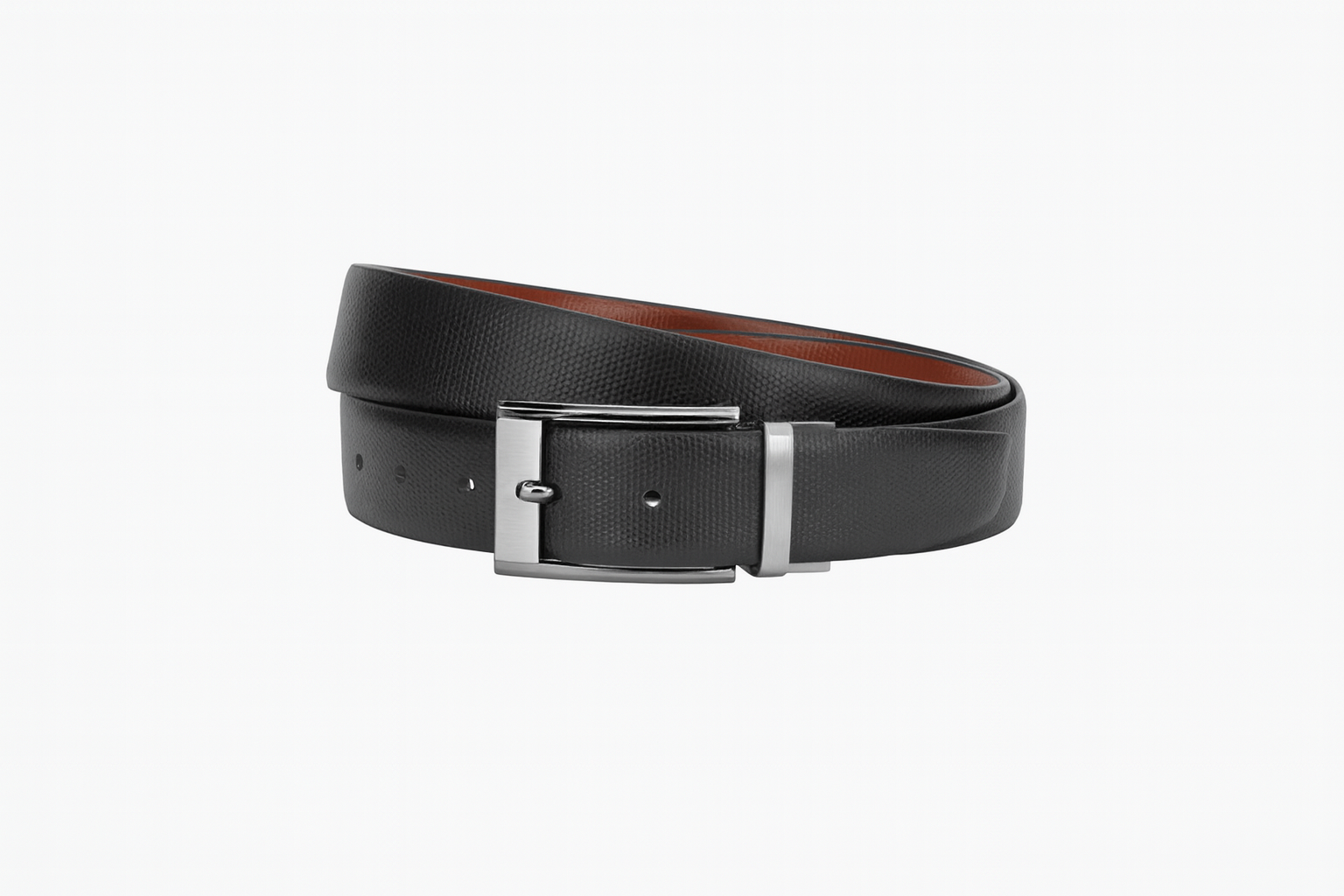 Reversible leather belt dual-tone view 3