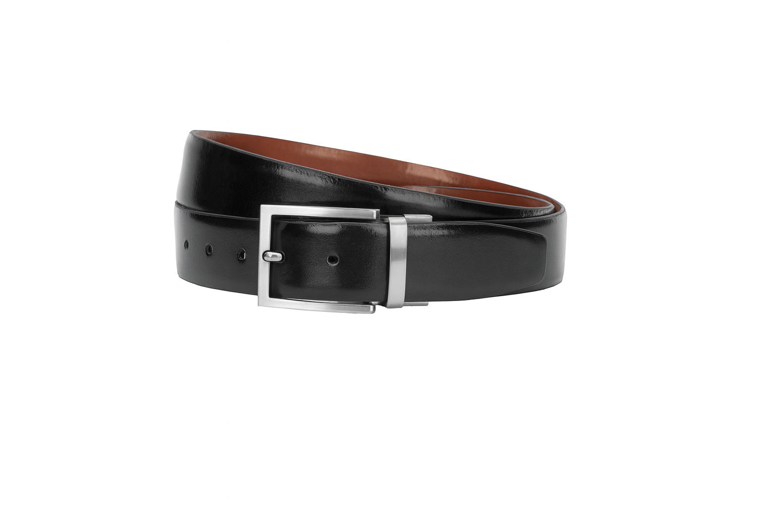 Reversible leather belt dual-tone view 4