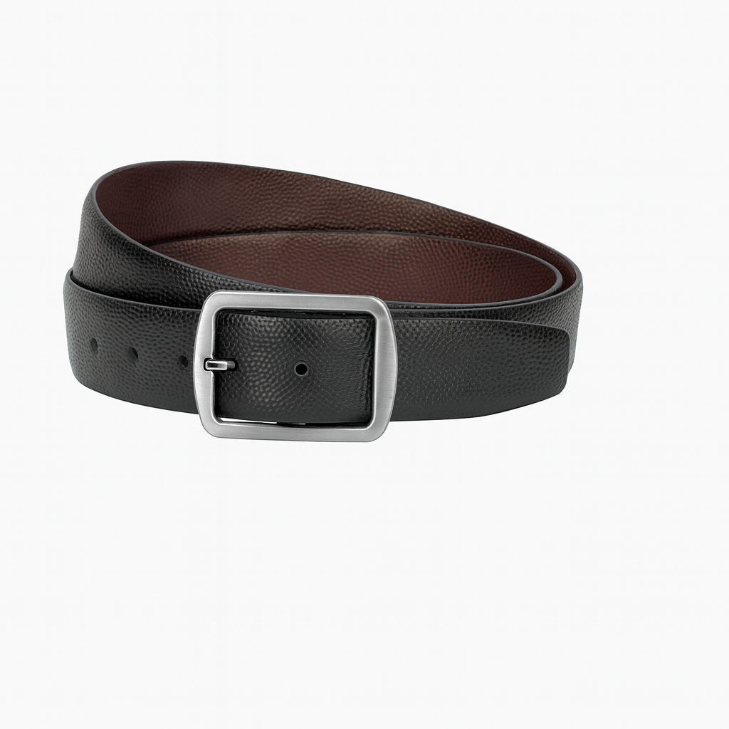 Reversible leather belt dual-tone view 7